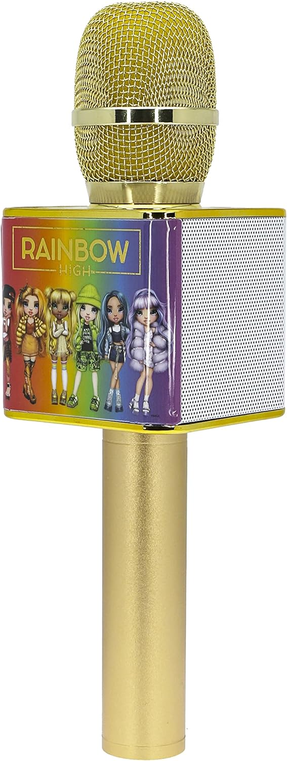 OTL Technologies Rainbow High Wireless Bluetooth Karaoke Microphone in Gold