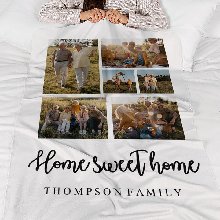 Wanapix | Personalisierte Decke mit Foto und Text | Fleece - Anti-Pilling | 290 g/m² | Original Sofa