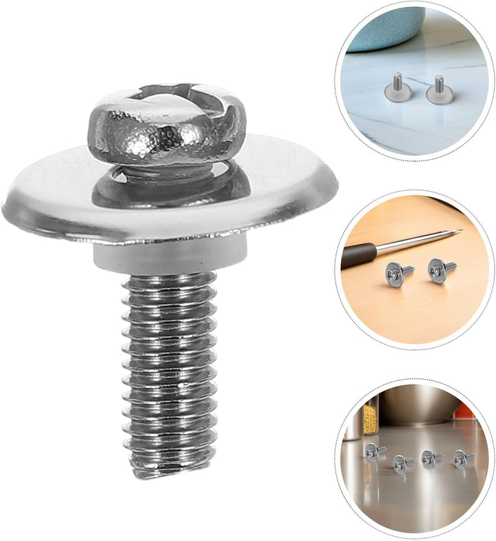 VICASKY 50 Stück Topfdeckelschrauben Edelstahl M5 mit Silikon und Metall Unterlegscheiben Universell