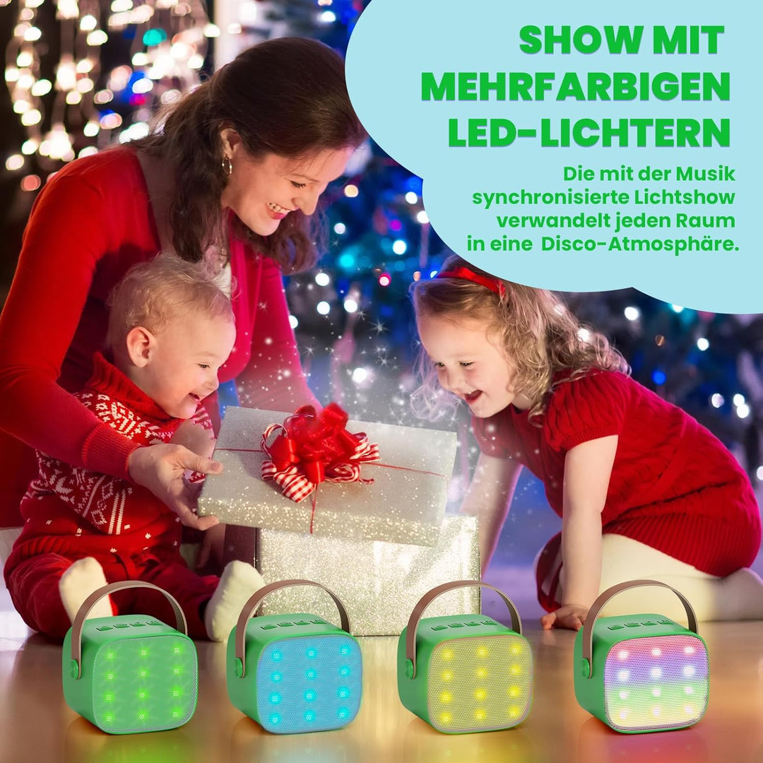 Karaoke Maschine Kinder mit 2 Mikrofonen: [Premiumversion] Mini Karaoke Maschine, Geschenk für Mädch