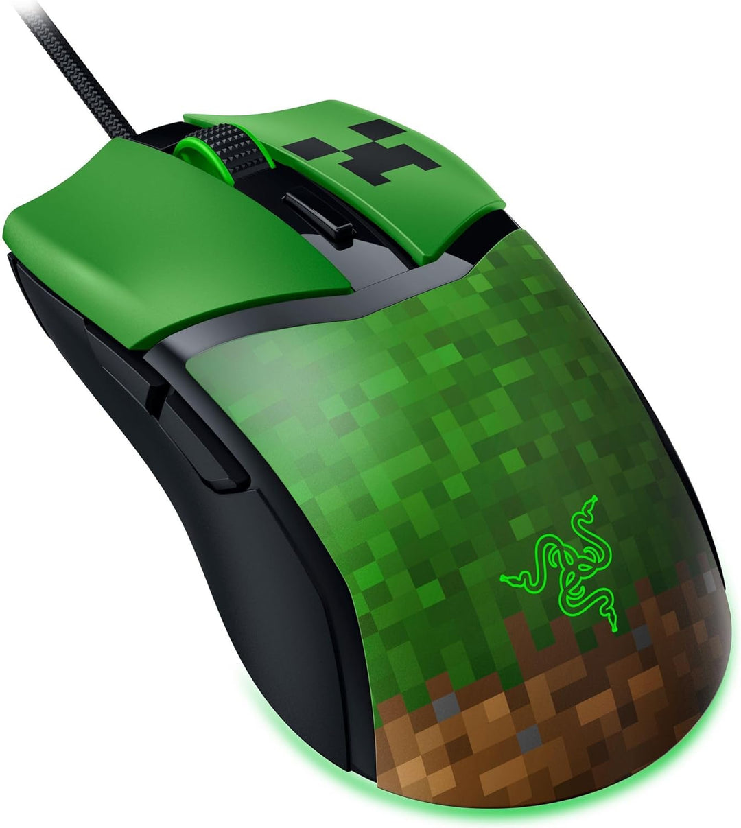 Razer Cobra Minecraft Edition - Leichte kabelgebundene Gaming-Maus - 8500 DPI Sensor (58g, optische