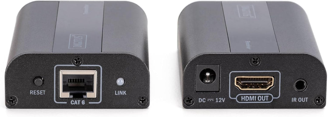 DIGITUS HDMI Extender - Ultra HD, 4K, 60Hz - Set (Sender/Empfänger) - bis zu 60 m Reichweite - Patch