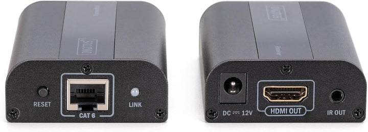 DIGITUS HDMI Extender - Ultra HD, 4K, 60Hz - Set (Sender/Empfänger) - bis zu 60 m Reichweite - Patch