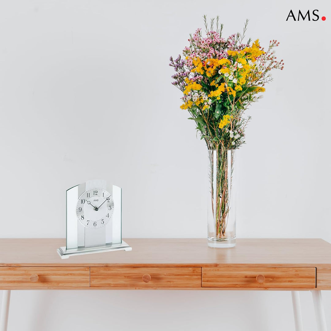 AMS Moderne Tischuhr mit Quartzwerk, batteriebetrieben - Modern Style 1120
