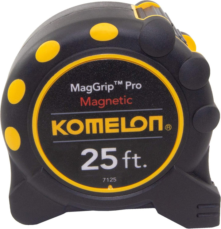 Komelon 7125 Monster Maggrip Massband mit magnetischem Ende, 7,5 m 25ft- Blade Gelb, 25ft- Blade Gel