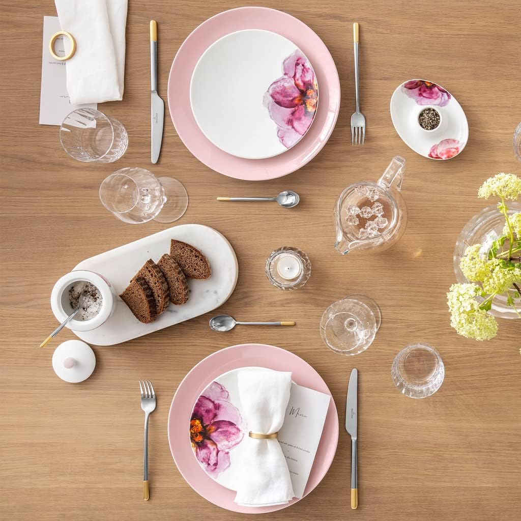Villeroy &amp; Boch - Rose Garden Speiseteller Coupe, 28,5 x 28,5 x 3,5cm, Premium Porzellan, rosa, 10-4