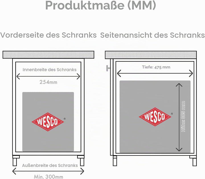 WESCO Bio Trio 30DT 3x10 Liter alugrau Einbau Abfallsammler Mülleimer Vollauszug