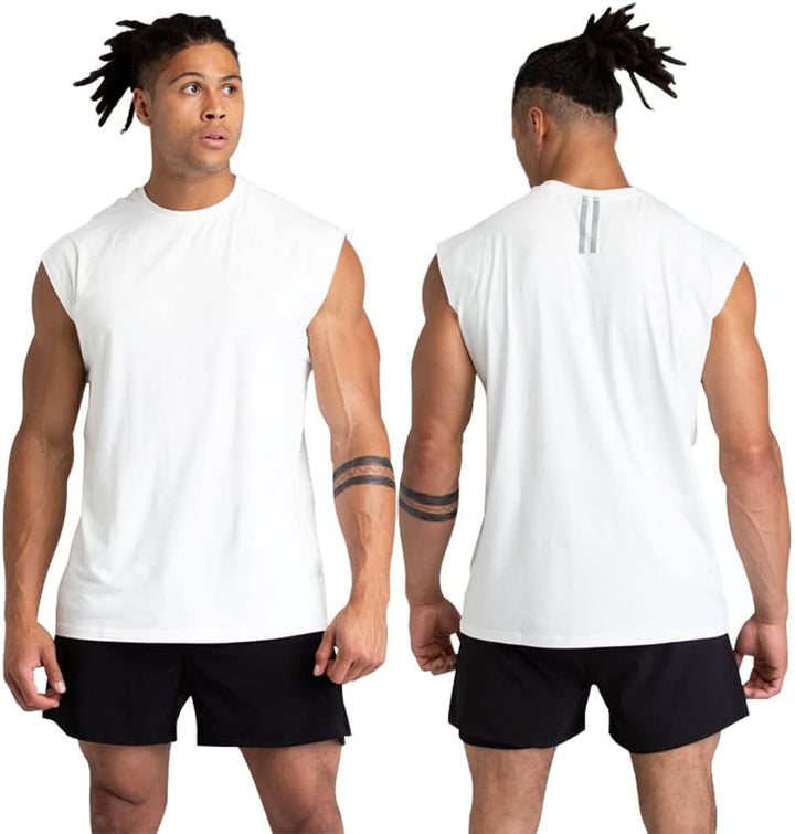 1, 3 or 5er Pack Mens Cotton Gym Tank Tops Workout ärmellose Shirts Athletic Muscle Tank Training Bo