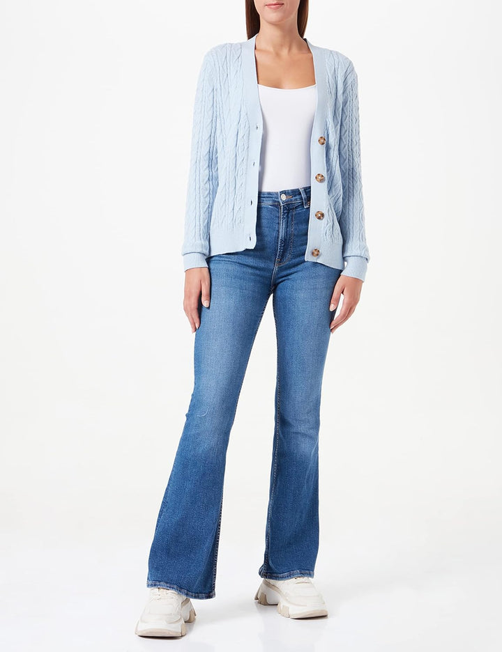 SOYACONCEPT Damen Cardigan Sweater L 6160 Cashmere Blue, L 6160 Cashmere Blue