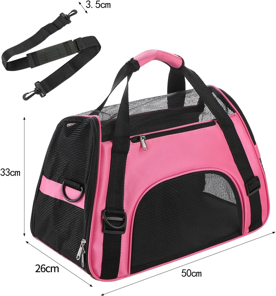 Hundetasche Netzgewebe Atmungsaktiv Katzentransportbox Faltbar Hundetragetasche Waschbar Matte Klein
