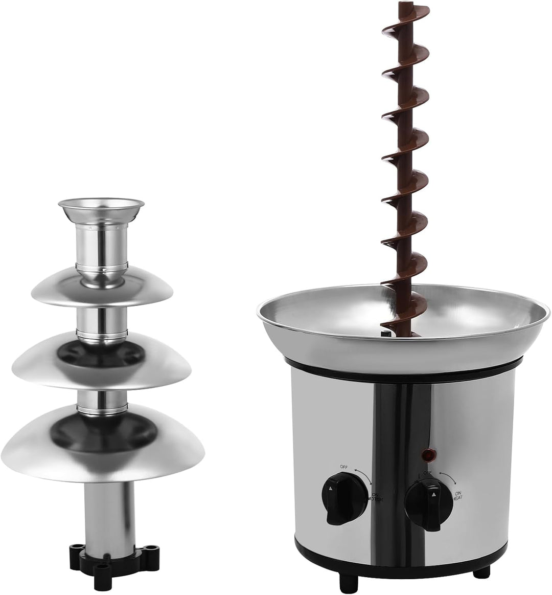 Schokoladenbrunnen 4 Etagen Schokobrunnen 170W Elektrisch Schokolade Brunnen Maschine 1.8L Grosses S