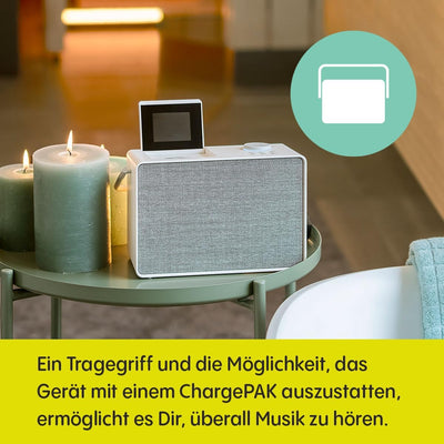 Pure Evoke Play vielseitiges Musiksystem für innen und aussen (DAB+/UKW Radio, Internetradio, Podcas