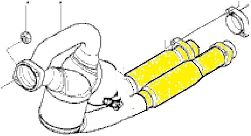 Flexrohr Reparaturrohr Katalysator mit Flansch kompatibel mit BMW E39 525d 530d M57