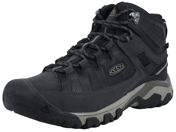 KEEN Herren Targhee 3 Mid Waterproof Wanderstiefel 42 EU Weit Schwarz Brindle