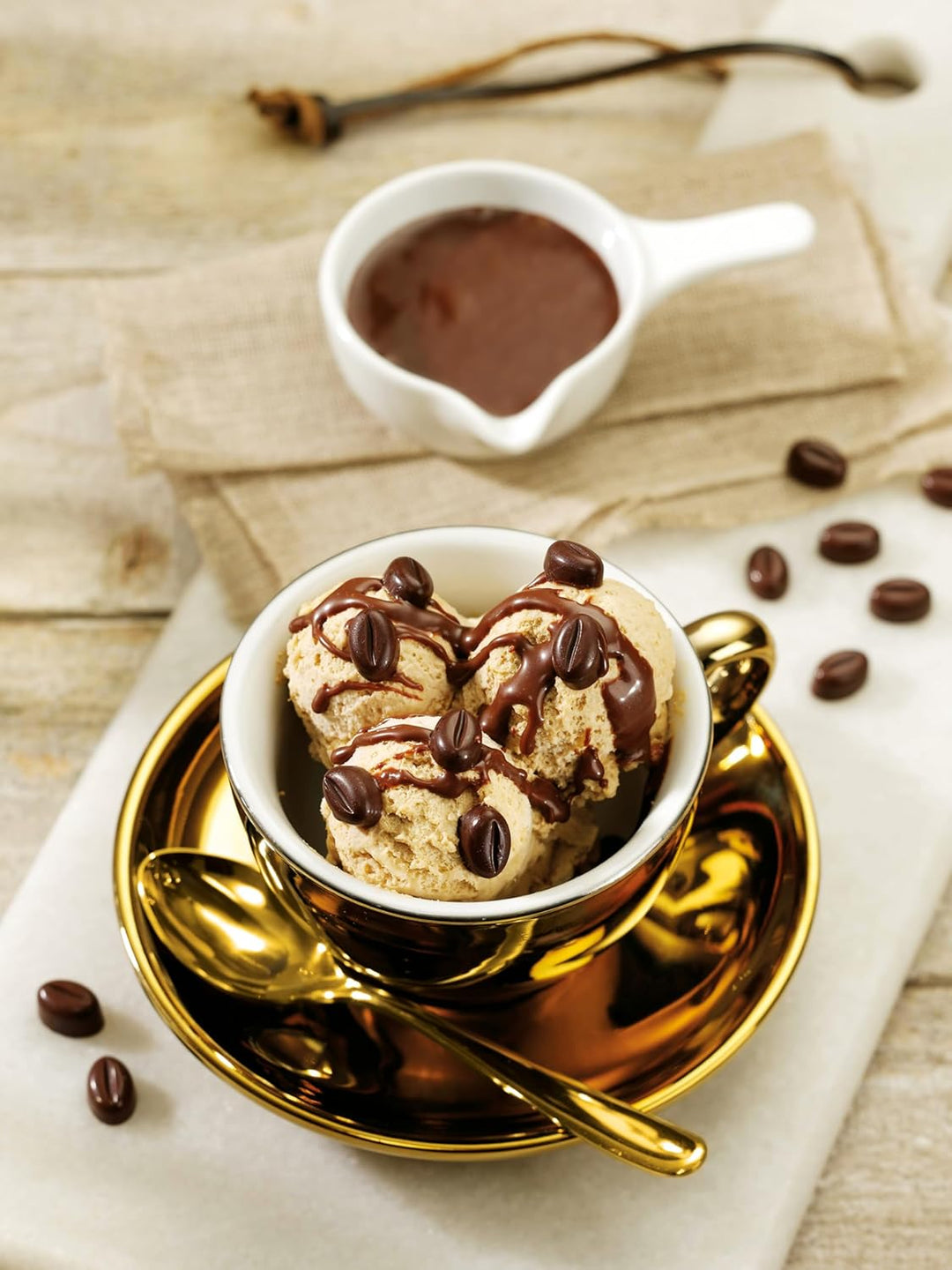Cilio KP0000215311 ROMA Cappuccinotassen, Porzellan, Gold, Gold