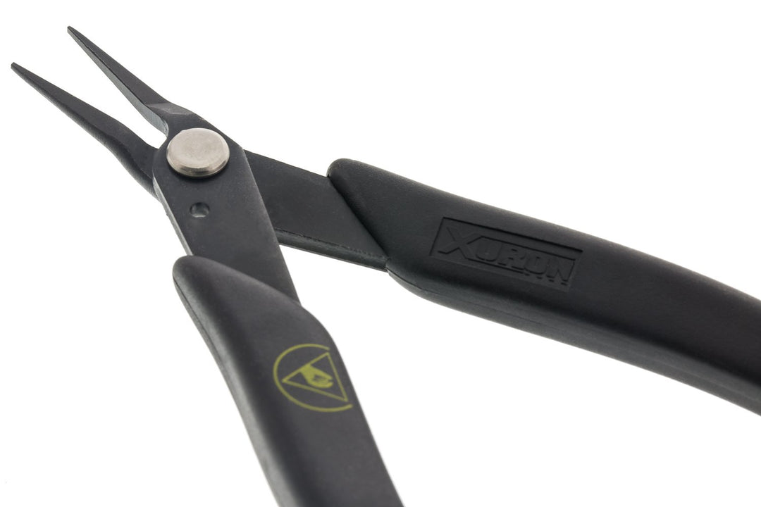 XURON 450AS Tweezer Nose Pliers - ESD Safe Grips with Static Control Grips, with Static Control Grip
