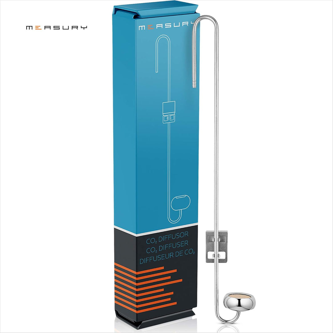 Measury CO2 Diffusor Aquarium aus Edelstahl, Diffuser Aquarium - 350mm 35 cm, 35 cm