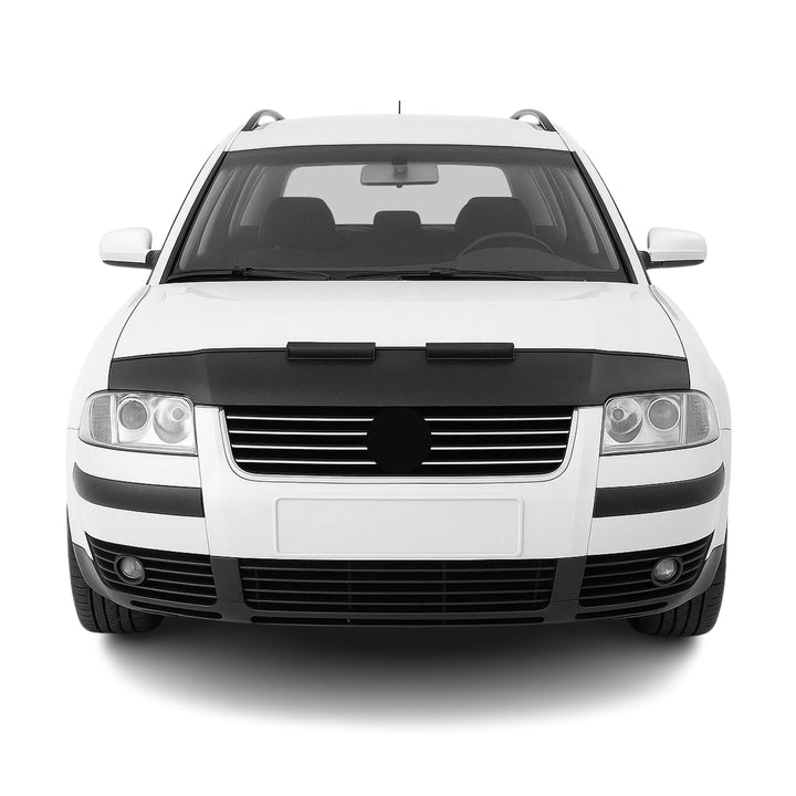 OMAC Haubenbra Steinschlagschutz Bonnet Bra kompatibel mit VW Passat 1996-2000 Schwarz Halb Schwarz