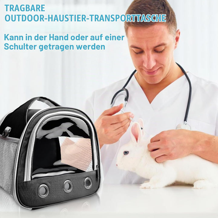 Transportbox Kaninchen, 30x21x27cm Transportbox KatzeTransportbox Meerschweinchen, Haustier Reise Tr