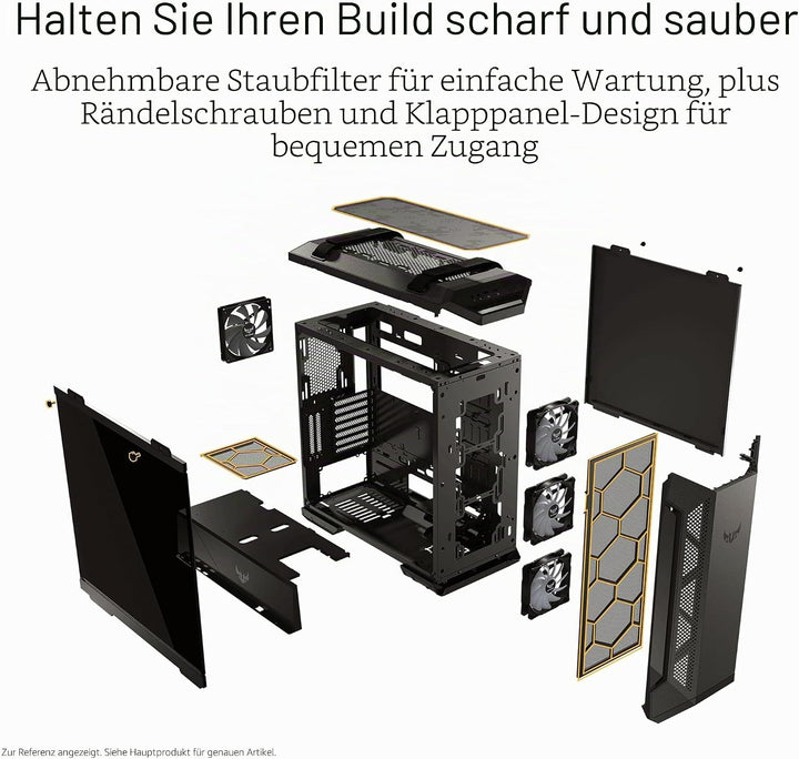 ASUS TUF Gaming GT501 White Edition Mid-Tower Computergehäuse für bis zu EATX Motherboards mit 2 x U