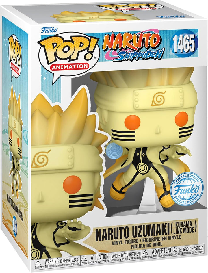 Funko Pop! Animation: Naruto Shippuden - Naruto Uzumaki im Kurama Link Mode mit Rasengan Special Edi