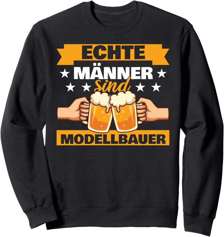 Modelleisenbahn Eisenbahn Echte Männer sind Modellbau Sweatshirt