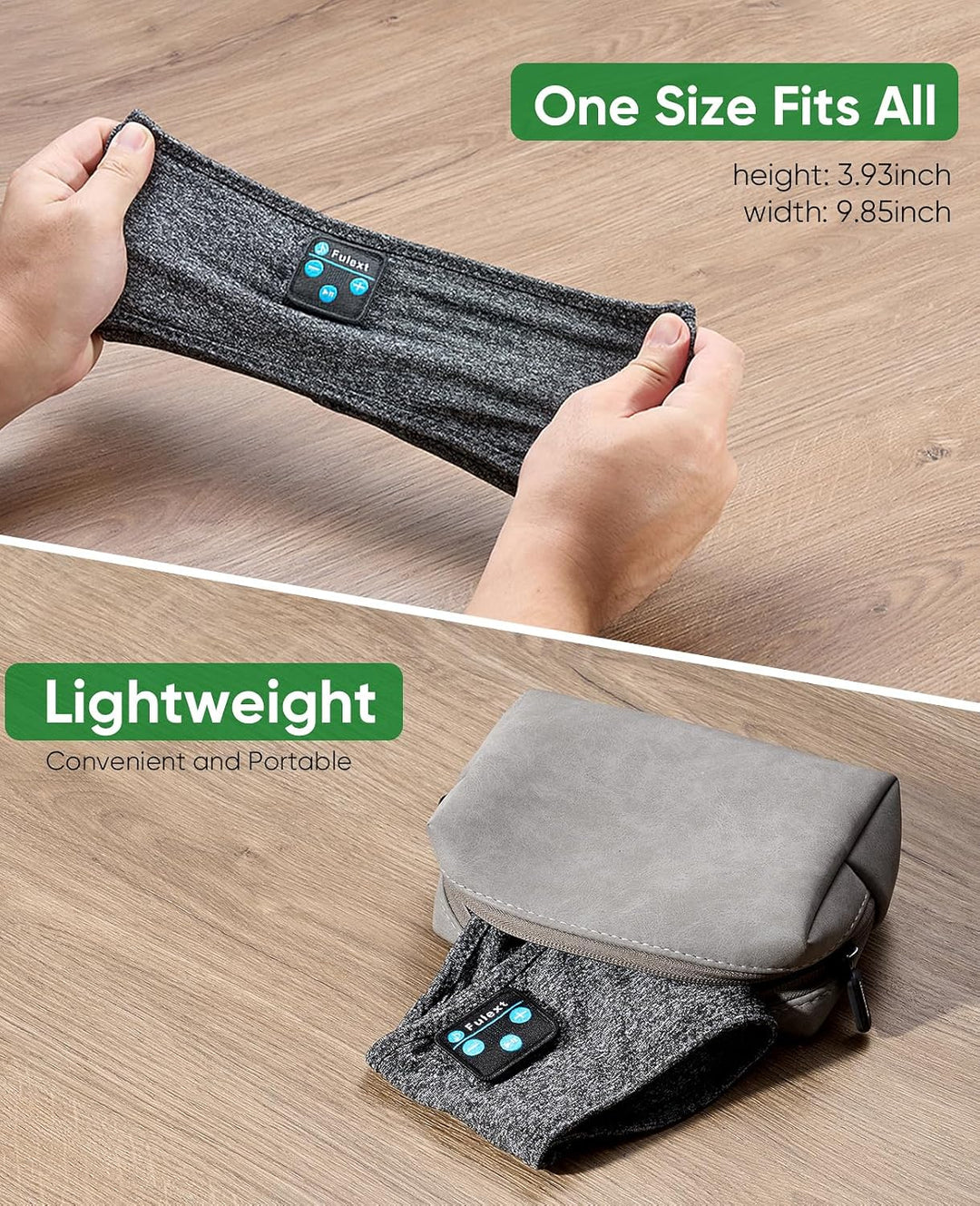 Schlafkopfhörer Bluetooth, Schlafkopfhörer Stirnband Weich Elastisch Bequem Bluetooth Stirnband Kopf