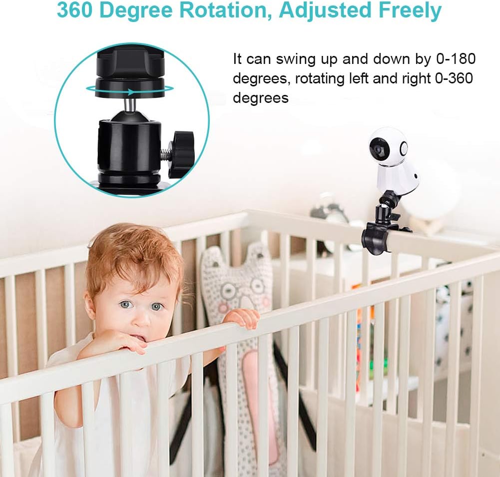 Universal Baby Monitor Halterung, Baby Monitor Halterung für Krippe oder Wandregal, Flexible Baby Ka