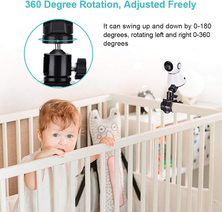 Universal Baby Monitor Halterung, Baby Monitor Halterung für Krippe oder Wandregal, Flexible Baby Ka