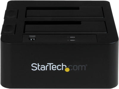 StarTech.com 2-fach USB 3.0 / eSATA Festplatten Dockingstation mit UASP für 2,5/3,5 Zoll SSD / HDD,