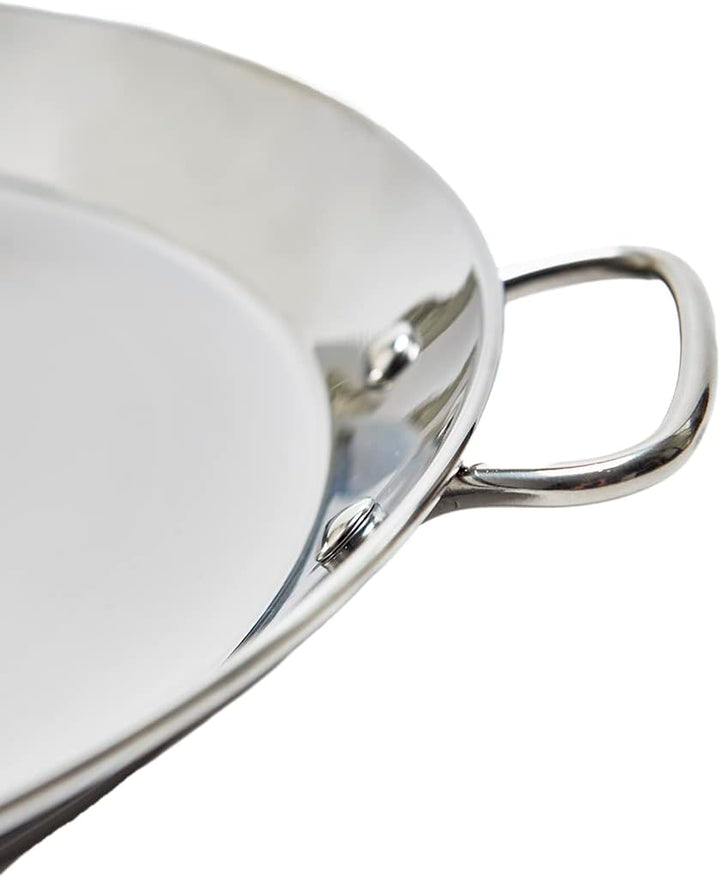 Guison Edelstahl-Bratpfanne mit Sandwichboden, silber, 40 cm Diametro 40 cm