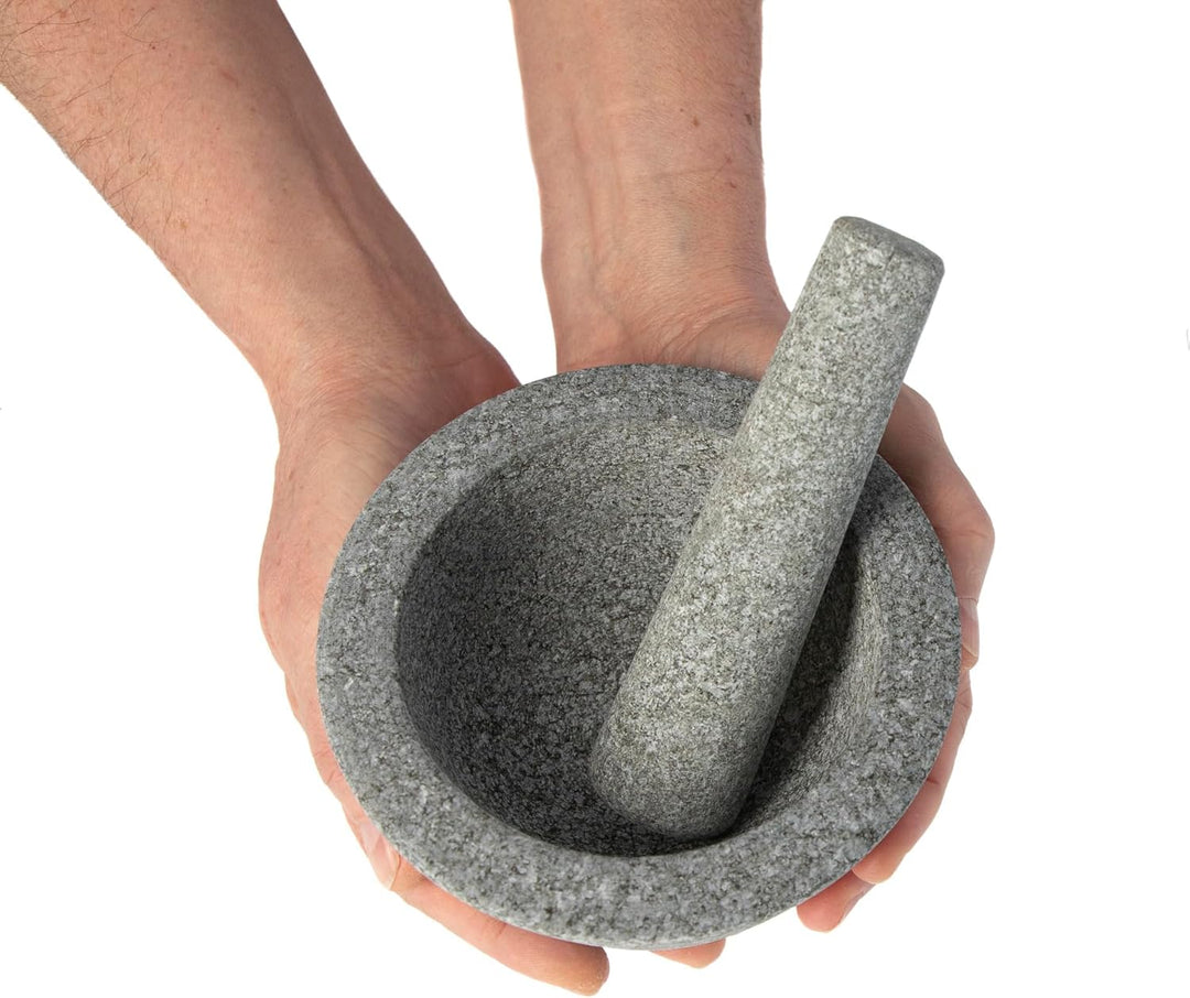 BROWIN® Küchenmörser mit Stössel aus Granit 312013 | Ø 13,3 cm | Zerkleinerer für Kerne, Gewürze, Nü