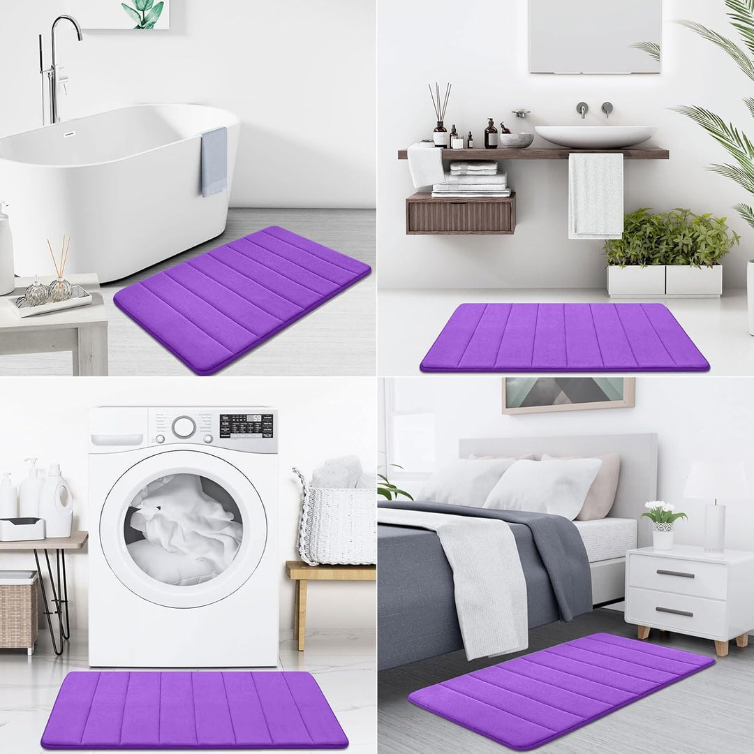 Homaxy Memory Foam Badezimmer Badteppich Saugfähige Rutschfester Badvorleger Waschbar Badematte - 43
