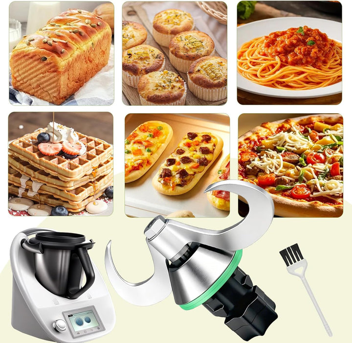 Teigmesser für Thermomix TM6, Edelstahl Teigmischmesser set für Thermomix TM5,TM6,TM7, Kein Teig-Rüc