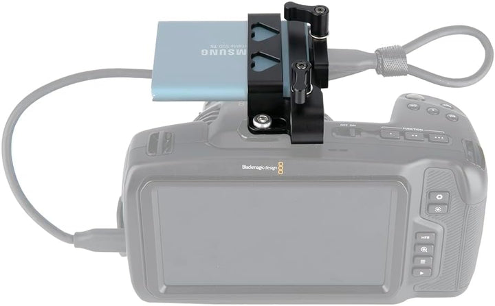 NICEYRIG SSD Mount Bracket SSD Holder für Samsung T5,T5 SSD Halterung für Samsung T5 mit 15mm Rod Cl