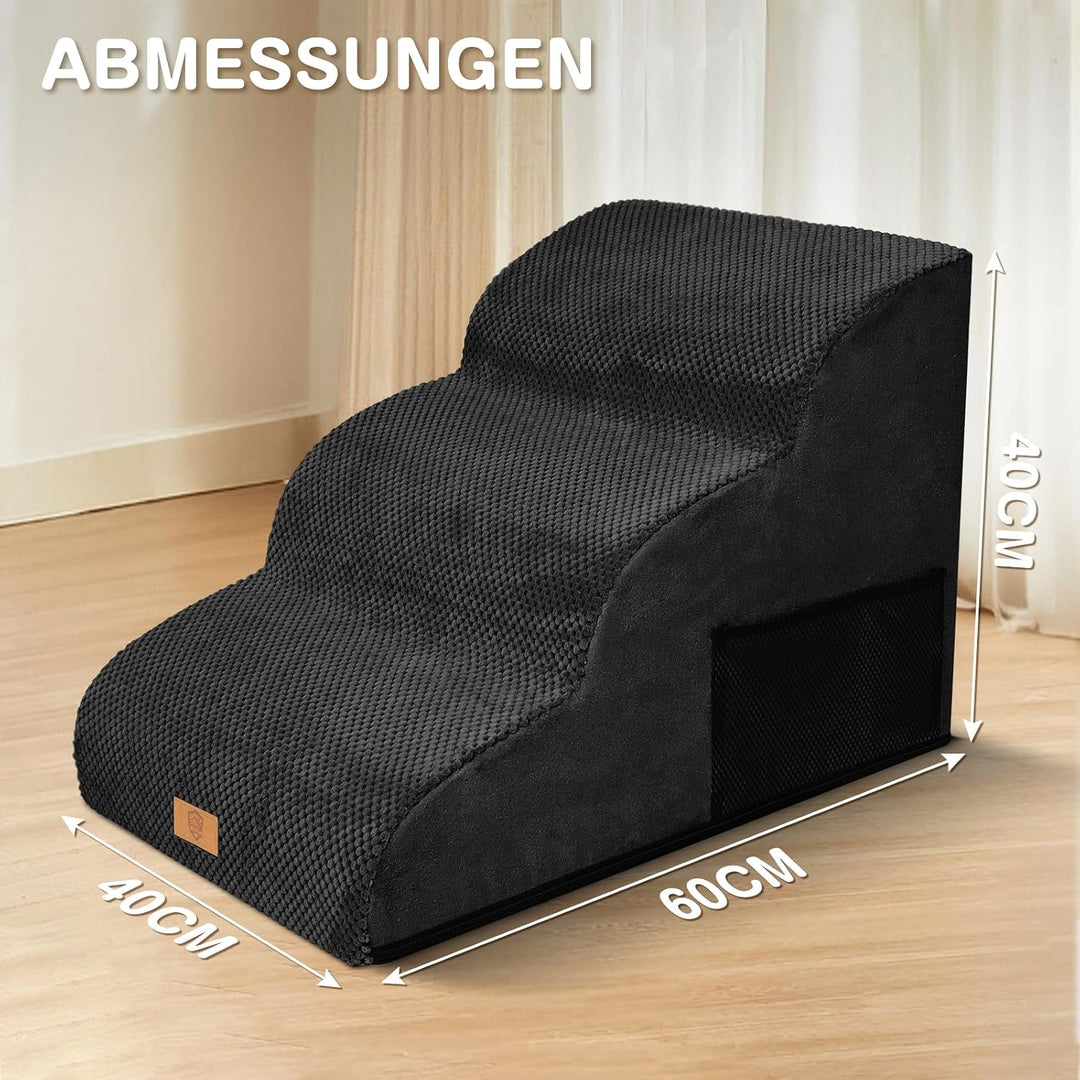 Zvonema Hundetreppe für kleine Hunde, Haustiertreppe,wasserdicht Hundetreppe 40 cm Hoch, Waschbarer
