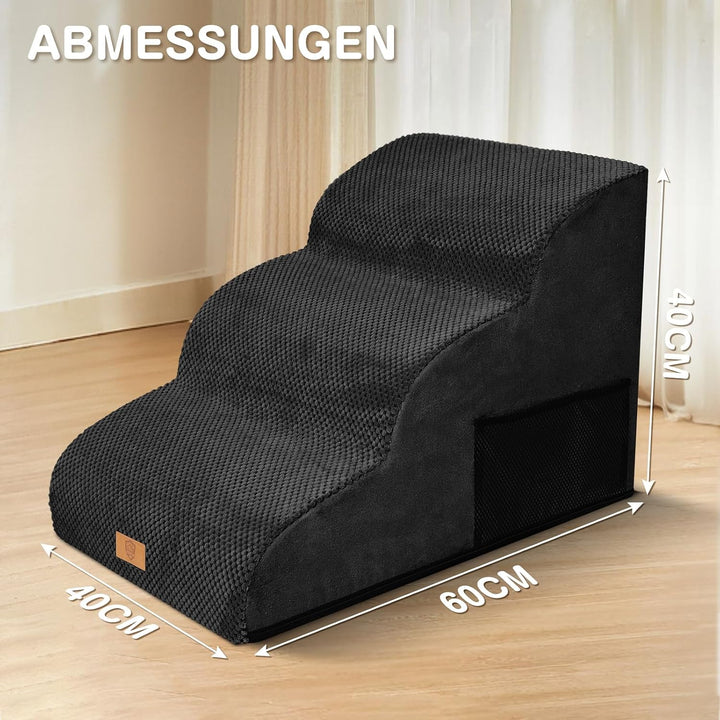 Zvonema Hundetreppe für kleine Hunde, Haustiertreppe,wasserdicht Hundetreppe 40 cm Hoch, Waschbarer