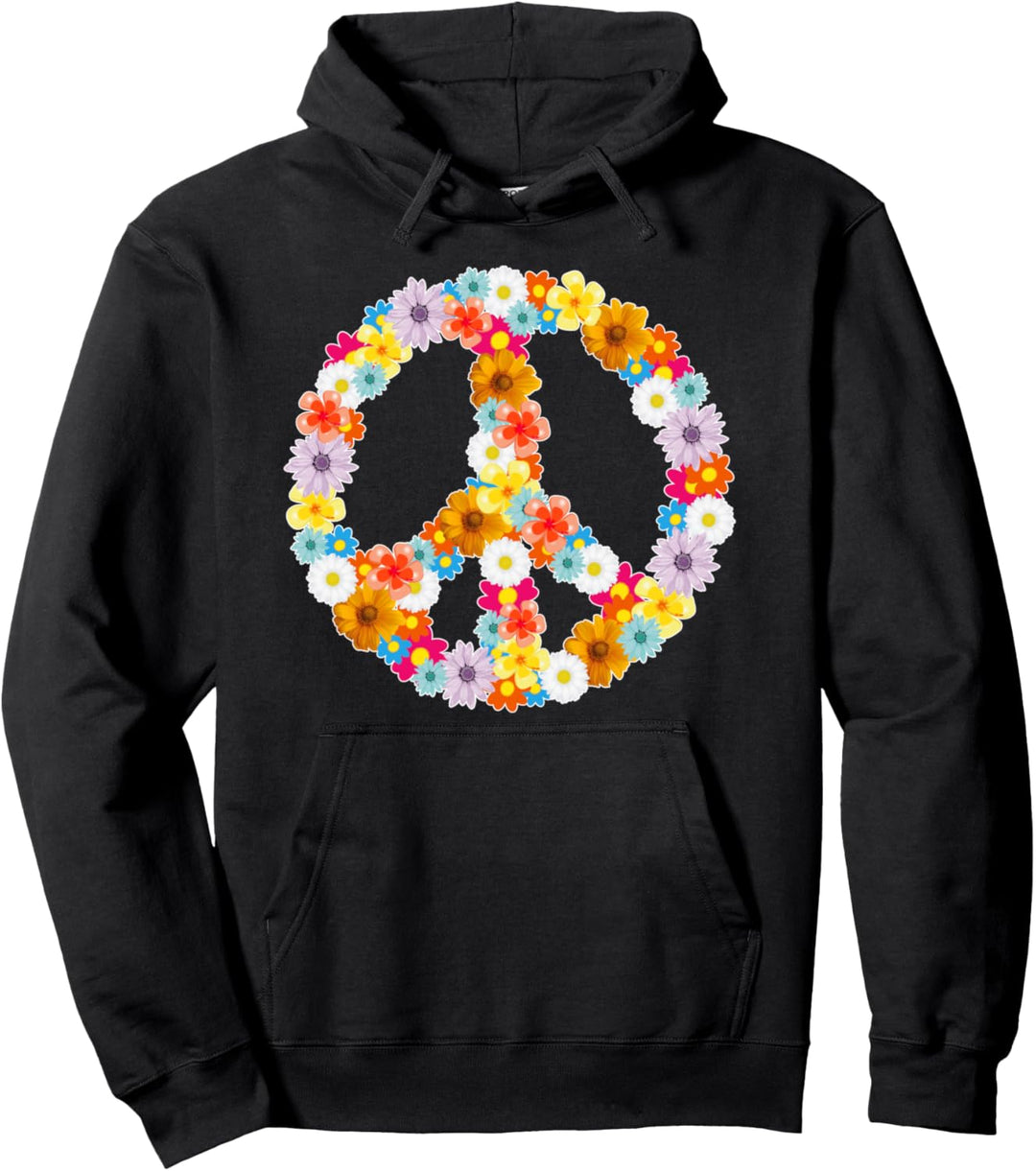 Flower Power Design I Peace Zeichen I Hippie I Friedens Pullover Hoodie