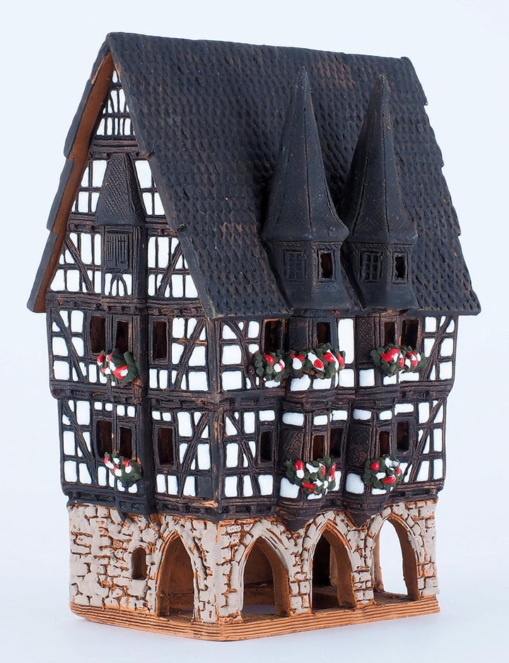 Midene Keramik Lichthaus, Handarbeit, Künstlerisches Miniatur, Altes Historisches Rathaus in Alsfeld