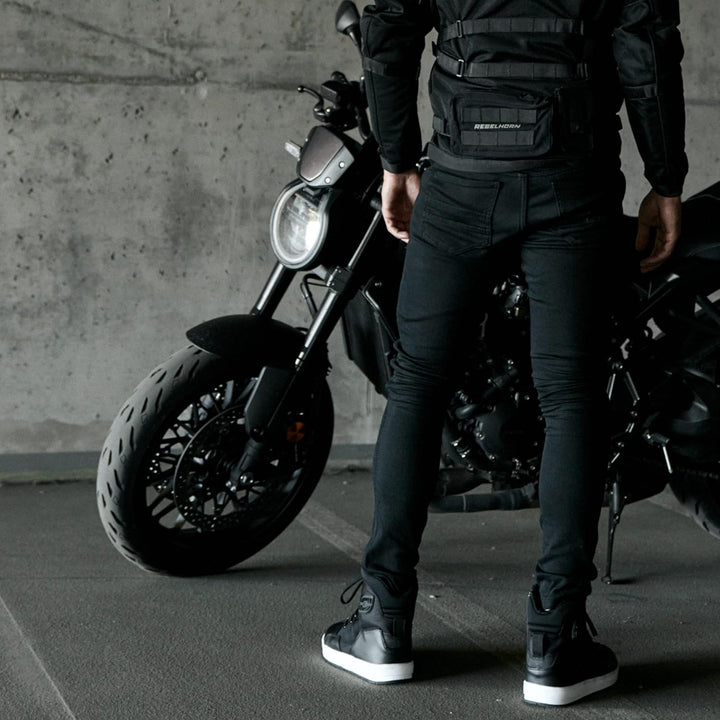 REBELHORN Eagle III Motorradjeans Herren | Aramidfaser Futter | Knie und Hüftprotektoren SAS-TEC | S