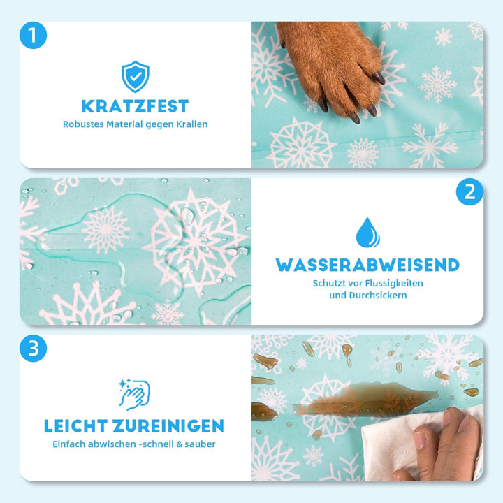 Pawtasy Kühlmatte Katze Kühldecke Hund mit erhöhtem Rand für Freie Atmung Hundekühlmatte selbstkühle