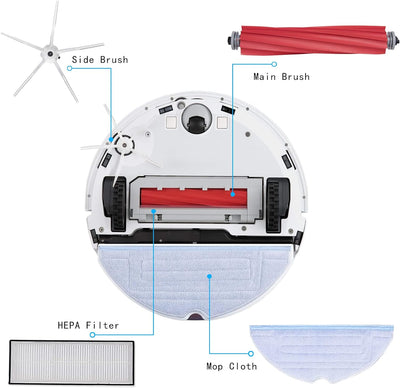 Original Roborock S7/Q7 Max/S7Max V Accessory, Removable Main Brush × 1 S7-rubber Main Brush