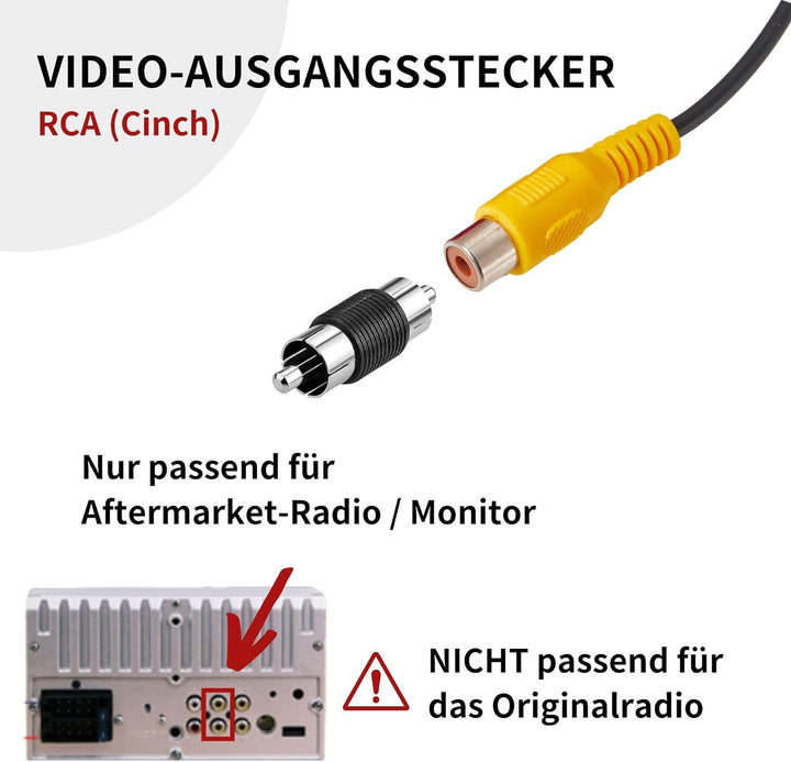 RED WOLF Auto Rückfahrkamera für 2006-2020 FIAT Ducato Citroen Jumper Peugeot Boxer Van der Drittes