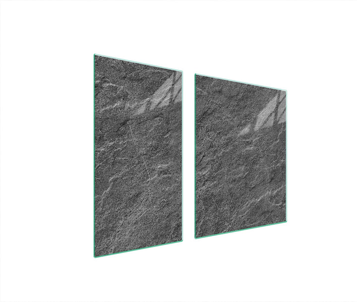 DarHaus Herdabdeckplatten 90x52 cm 2-teilig Ceranfeldabdeckung Induktion Herdschutz Spritzschutz Gla