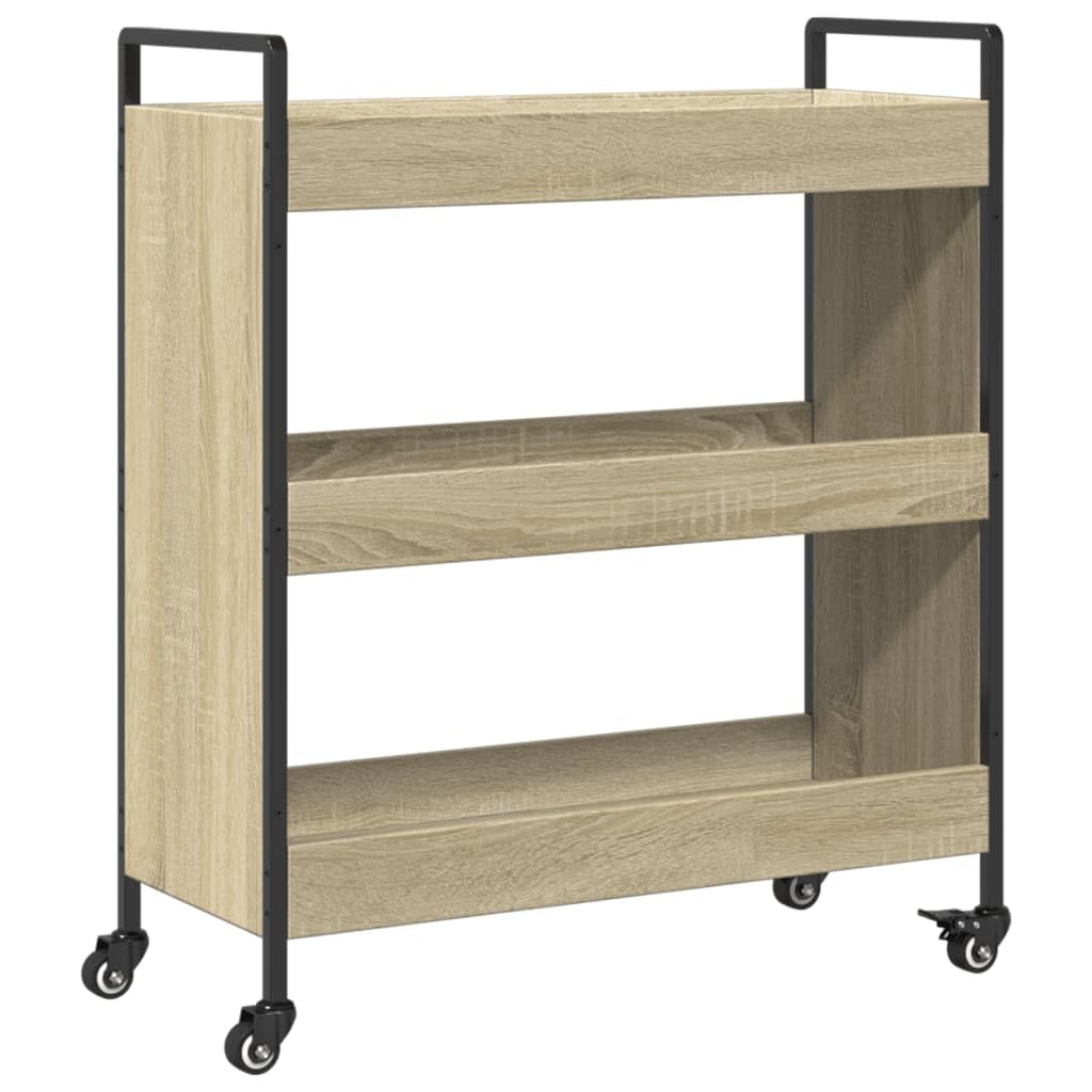 vidaXL Küchenwagen, Servierwagen mit viel Stauraum, Rollwagen Trolley für Küche Bar, Gemüsewagen Meh