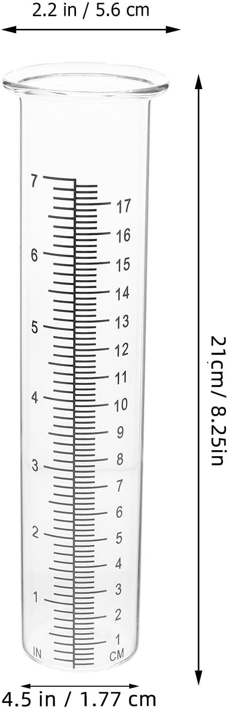 Toddmomy Regenmesser Ersatzglas, Niederschlagsmesser Messzylinder mit Skala, Frostsicherer Zylinder