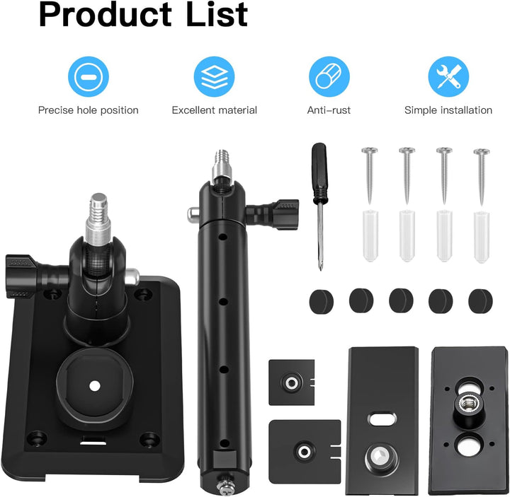 HOLACA 2 in 1 Halterung für Ring Solarpanel, Spotlight Cam/Pro und Stick Up Cam Battery Zubehör zur