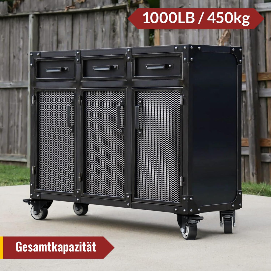 75mm Lenkrollen mit Sicherheitsbremse 4er Set Schwerlastrollen (2 mit Bremsen und 2 ohne) Möbelrolle