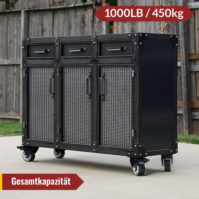 75mm Lenkrollen mit Sicherheitsbremse 4er Set Schwerlastrollen (2 mit Bremsen und 2 ohne) Möbelrolle