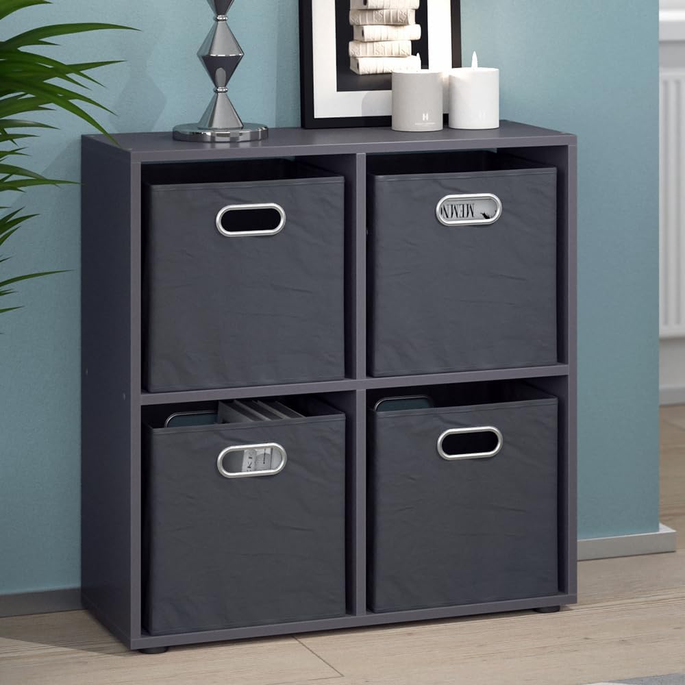 Vicco Raumteiler Tetra, Grau, 72.6 x 72 cm